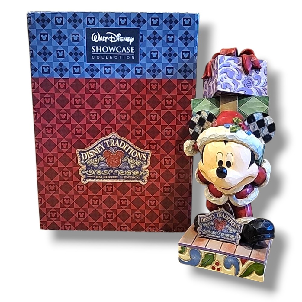 Walt Disney Showcase Jim Shore Enesco Mickey Mouse Here Comes Old St Mick Figure